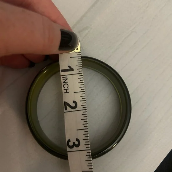 Olive Green Bangle Bracelet - Picture 4 of 4